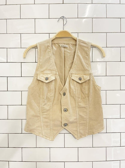 y2k american eagle corduroy vest top - good market thrift store