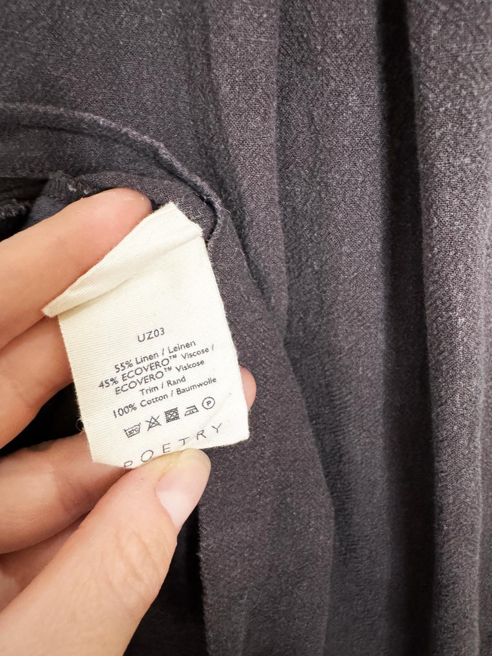 poetry linen-blend 1/2 button pullover shirt
