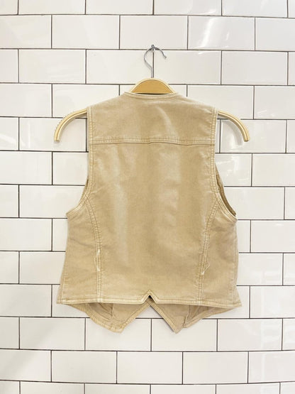 y2k american eagle corduroy vest top - good market thrift store