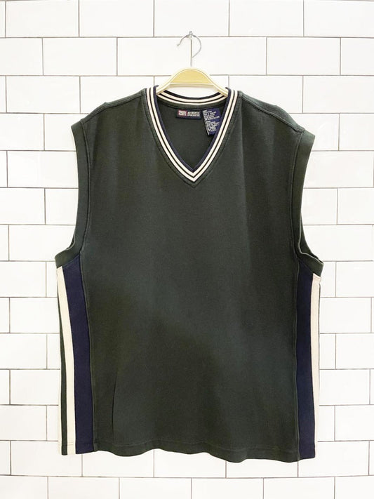 vintage 00s faded glory v - neck ribbed sweatshirt vest - good market thrift store