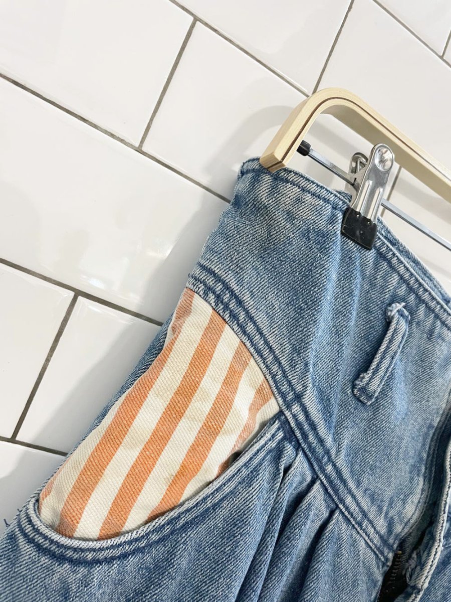 vintage 90s don't stop pleated basque waist baggy jeans | step around the world - good market thrift store
