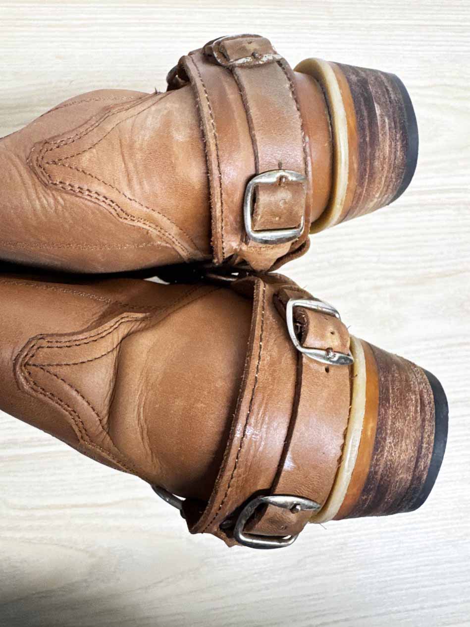 joe boots leather harness biker tall square toe boot