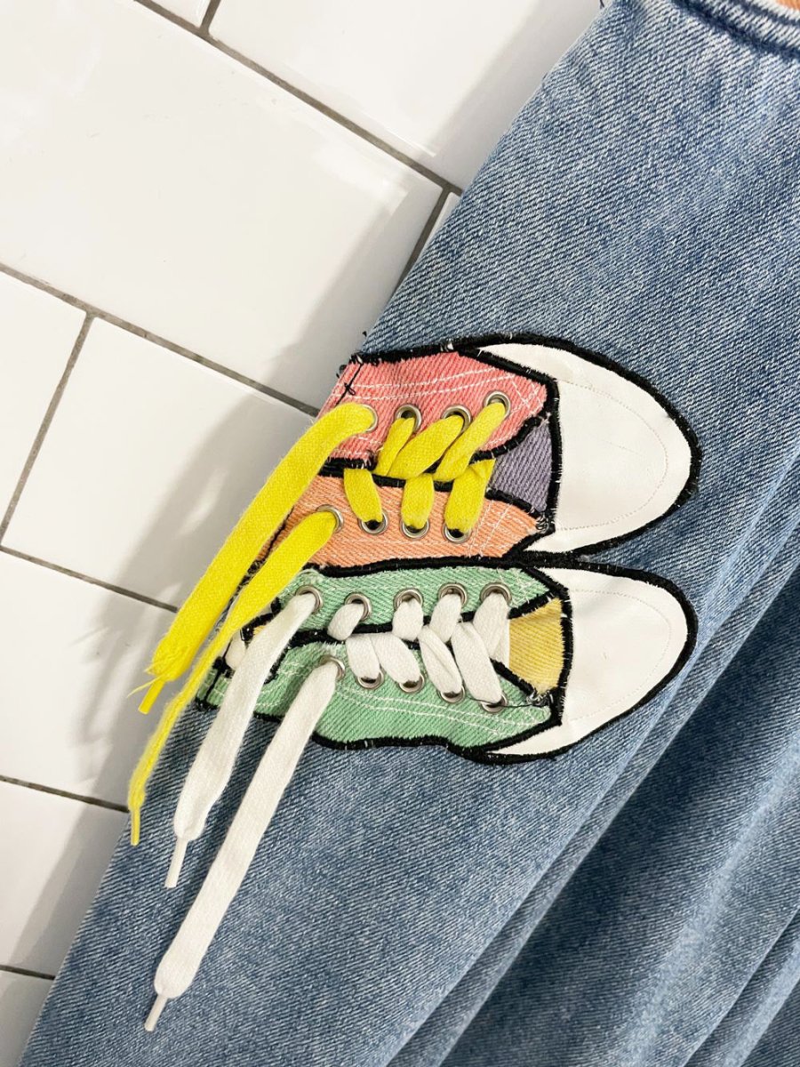 vintage 90s don't stop pleated basque waist baggy jeans | step around the world - good market thrift store