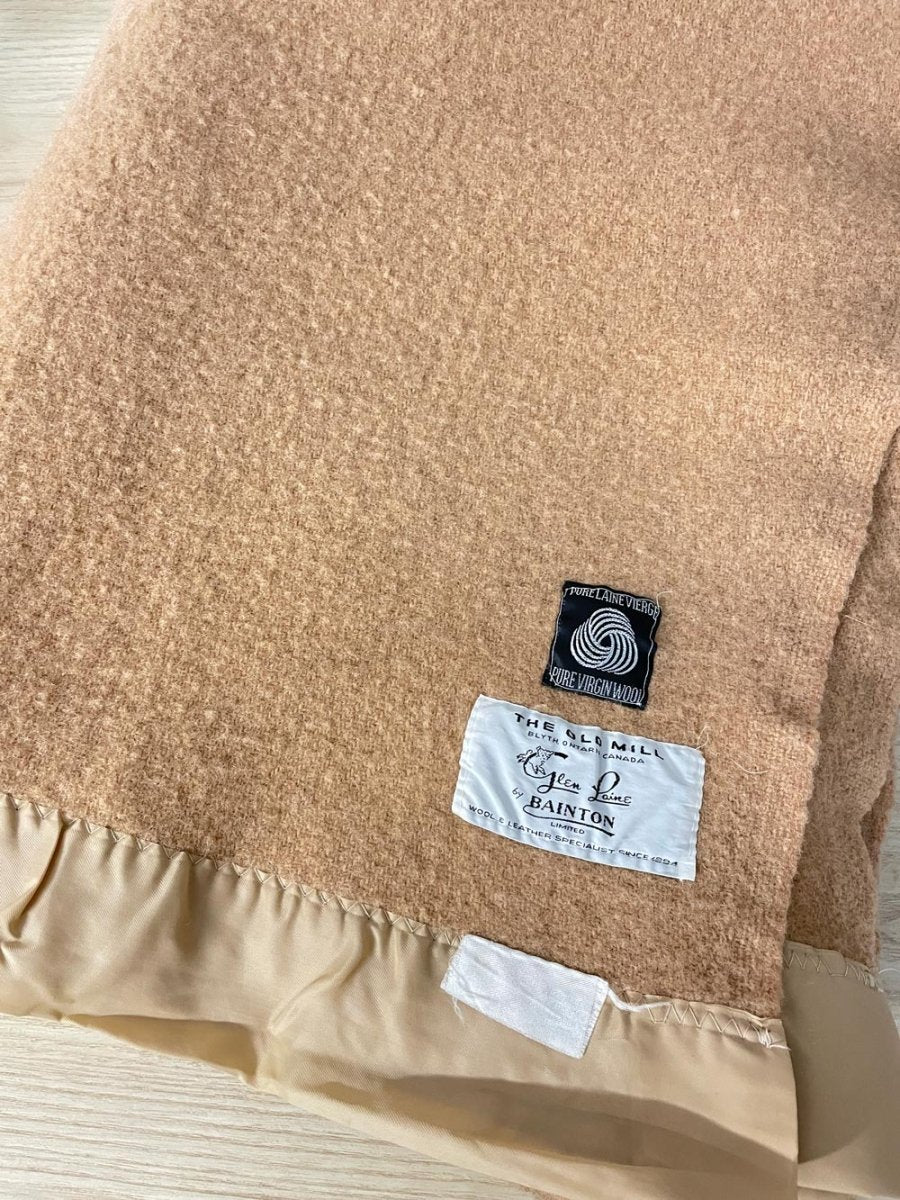 vintage the old mill x bainton pure wool blanket - good market thrift store