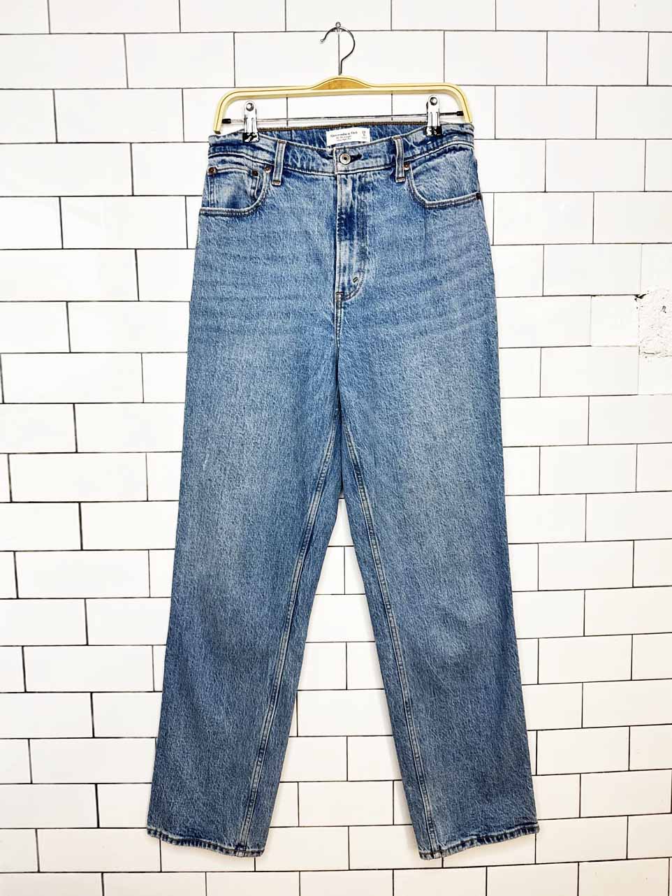 abercrombie the 90s straight ultra high rise jeans