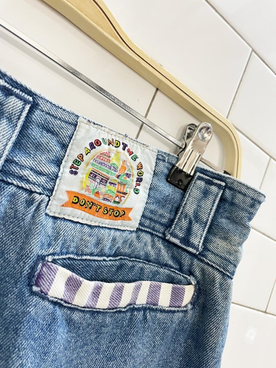 vintage 90s don't stop pleated basque waist baggy jeans | step around the world - good market thrift store