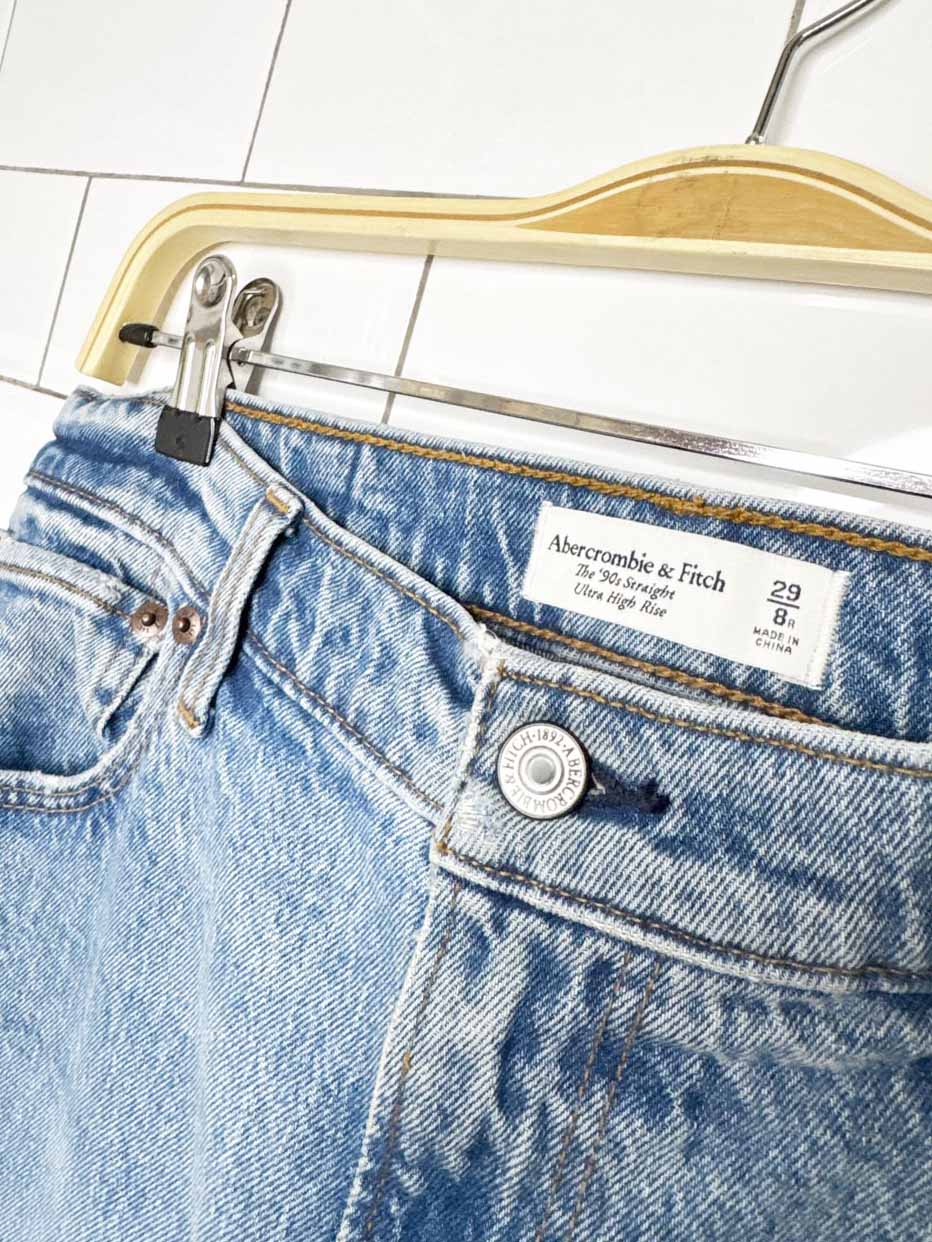 abercrombie the 90s straight ultra high rise jeans