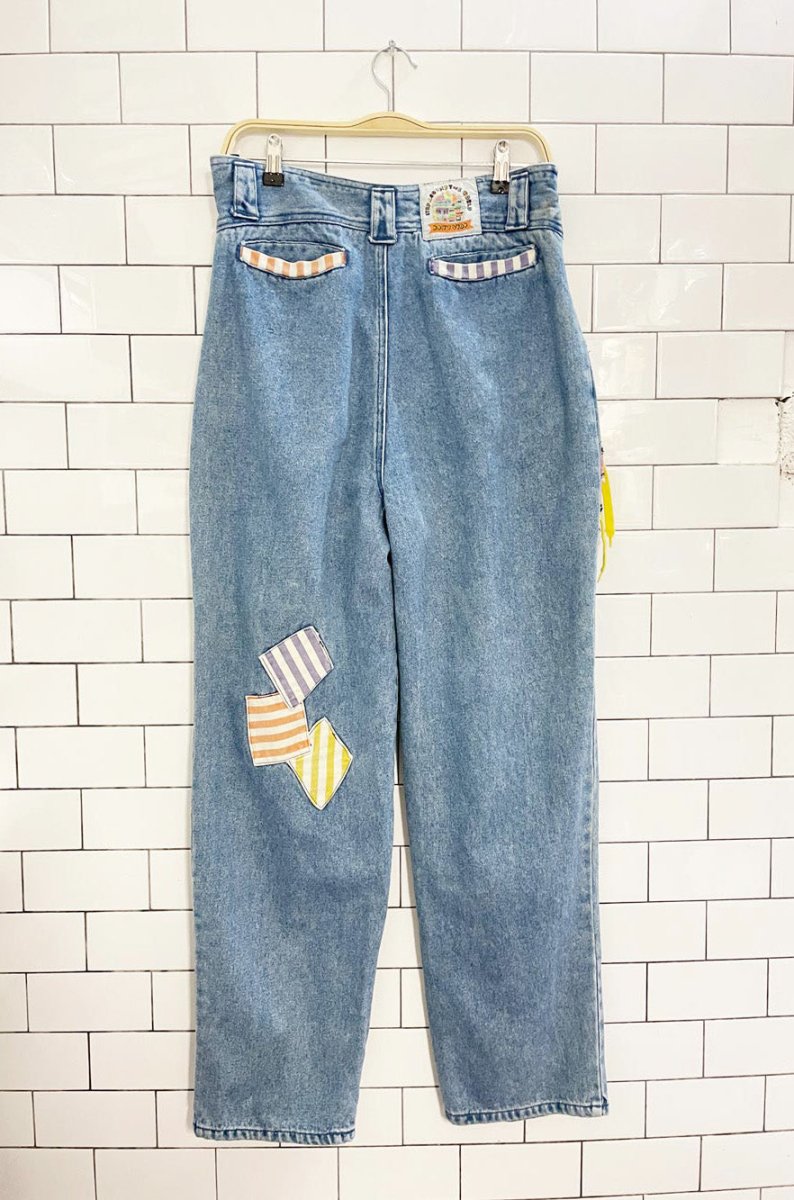 vintage 90s don't stop pleated basque waist baggy jeans | step around the world - good market thrift store