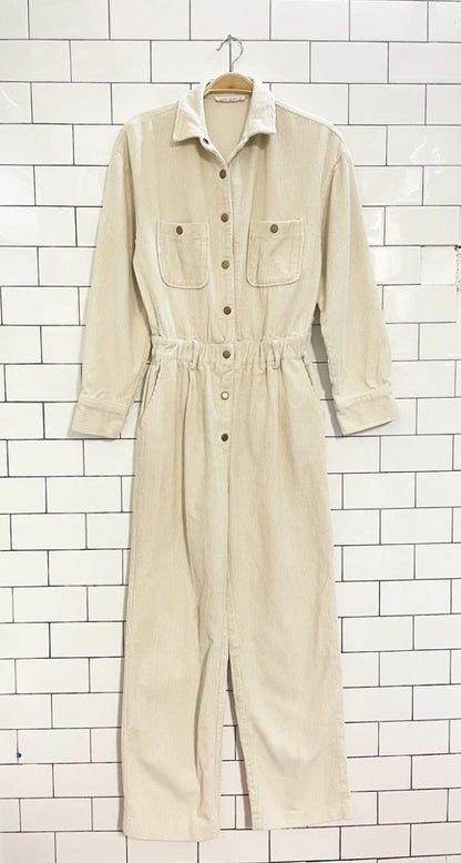 12th tribe bowie chunky cord snap button jumpsuit - good market thrift store