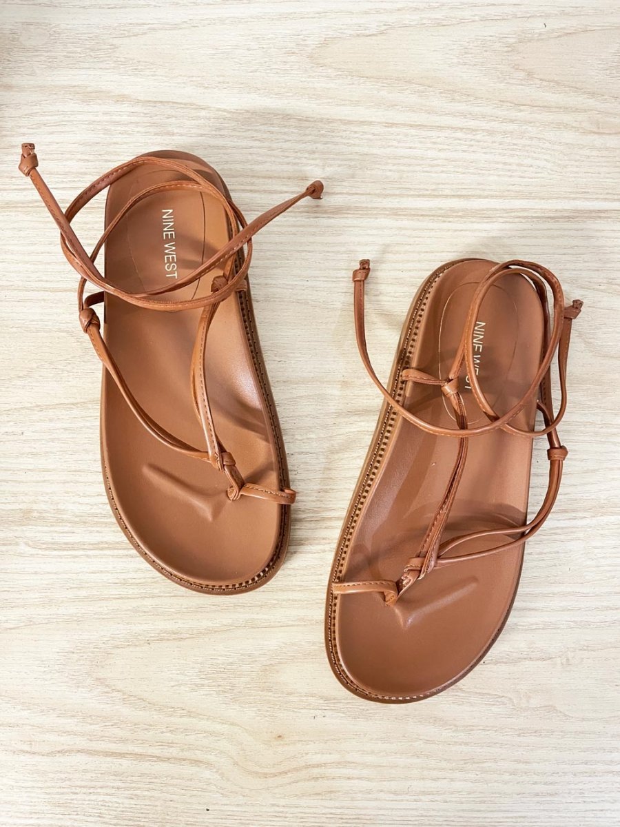 nwot nine west sarest ankle wrap sandal - good market thrift store