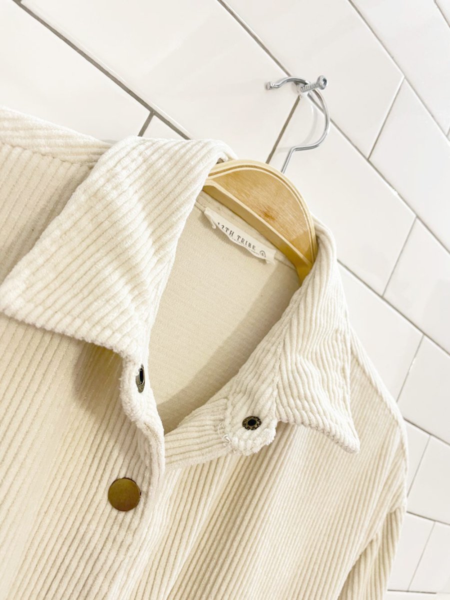 12th tribe bowie chunky cord snap button jumpsuit - good market thrift store