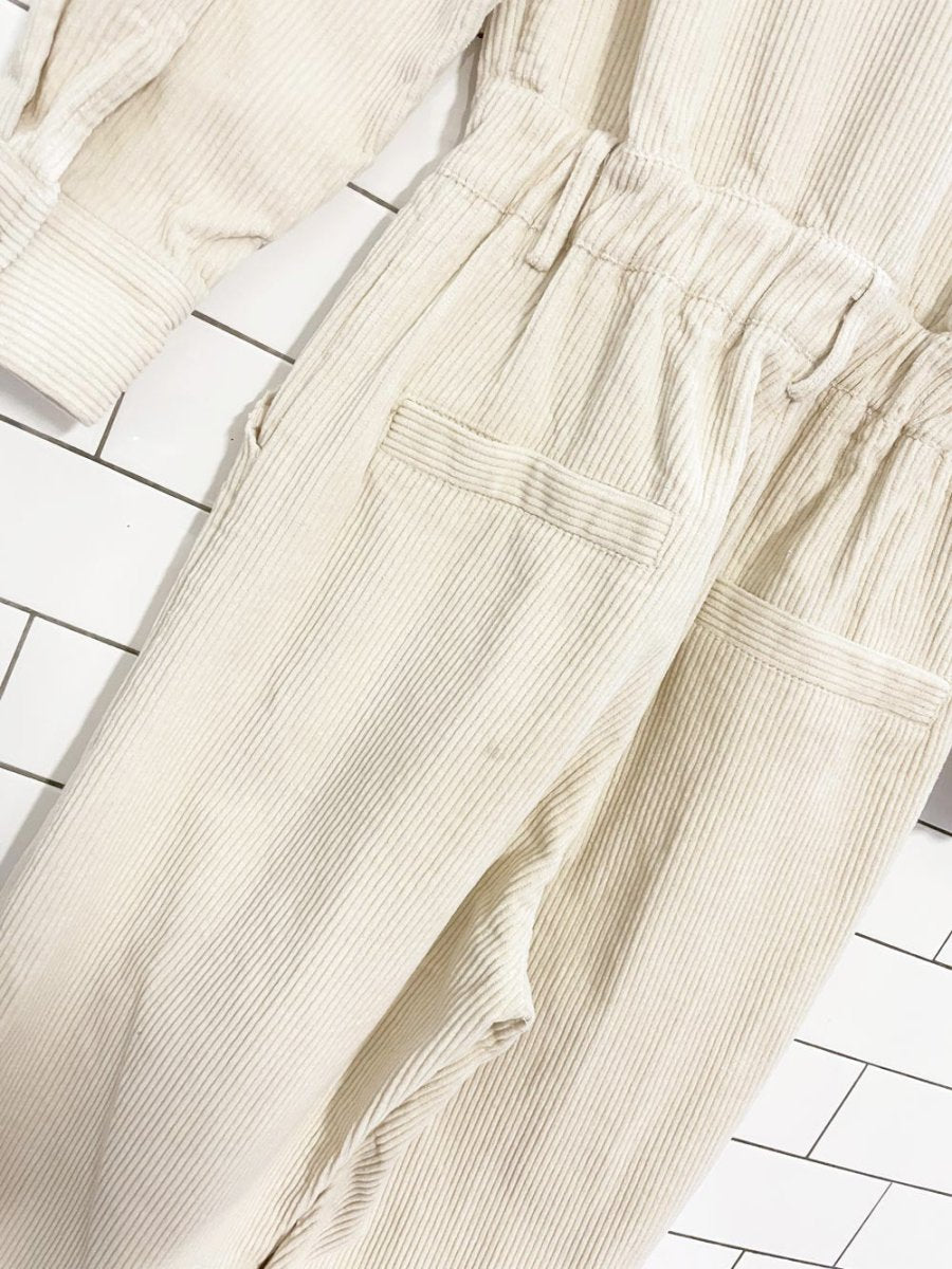 12th tribe bowie chunky cord snap button jumpsuit - good market thrift store