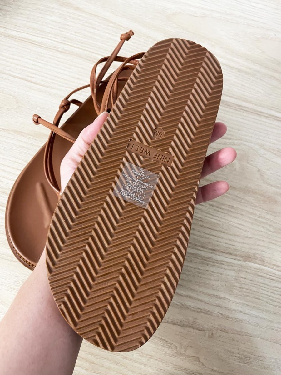 nwot nine west sarest ankle wrap sandal - good market thrift store