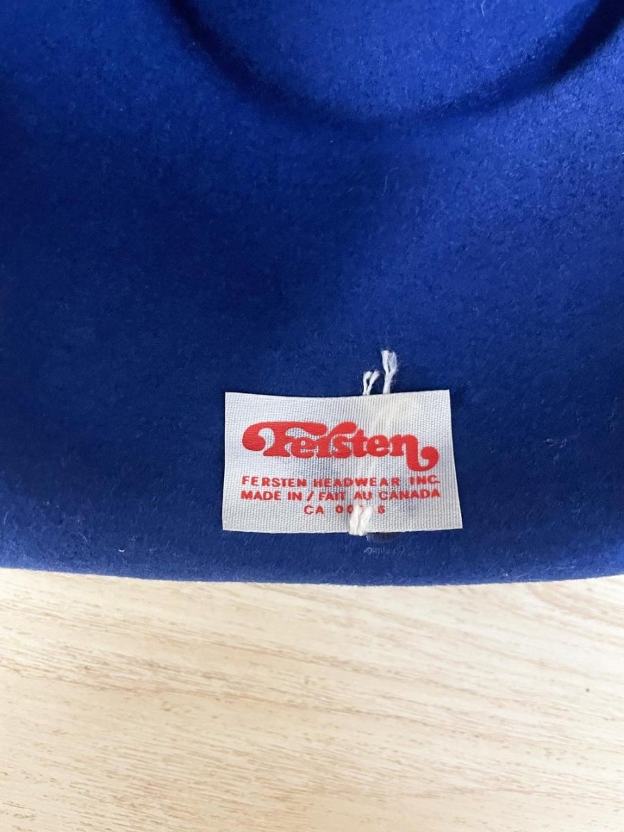 vintage 60s doeskin felted 100% wool ribbon trim hat - good market thrift store