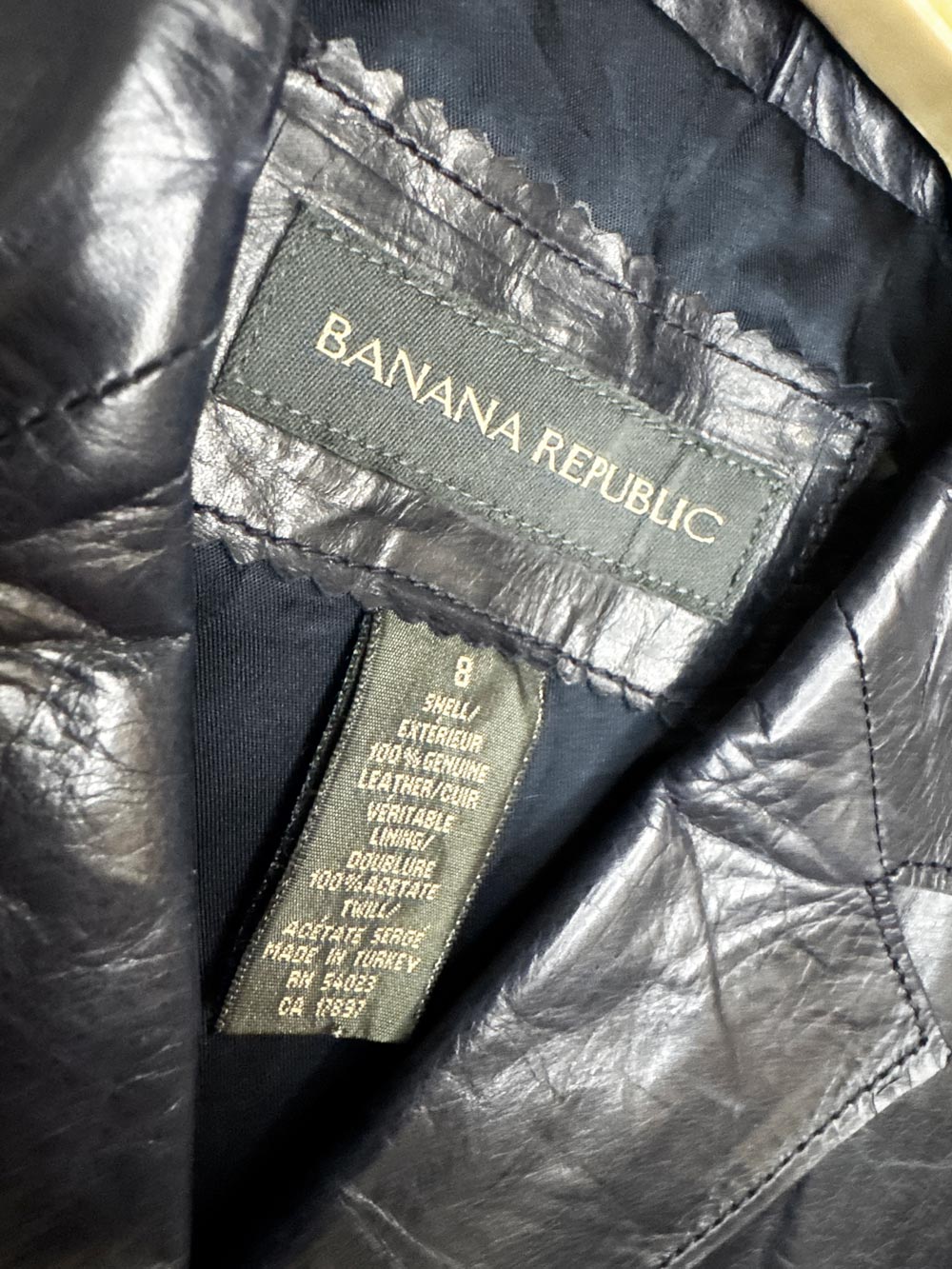 vintage 00s banana republic soft leather light jacket | lambskin