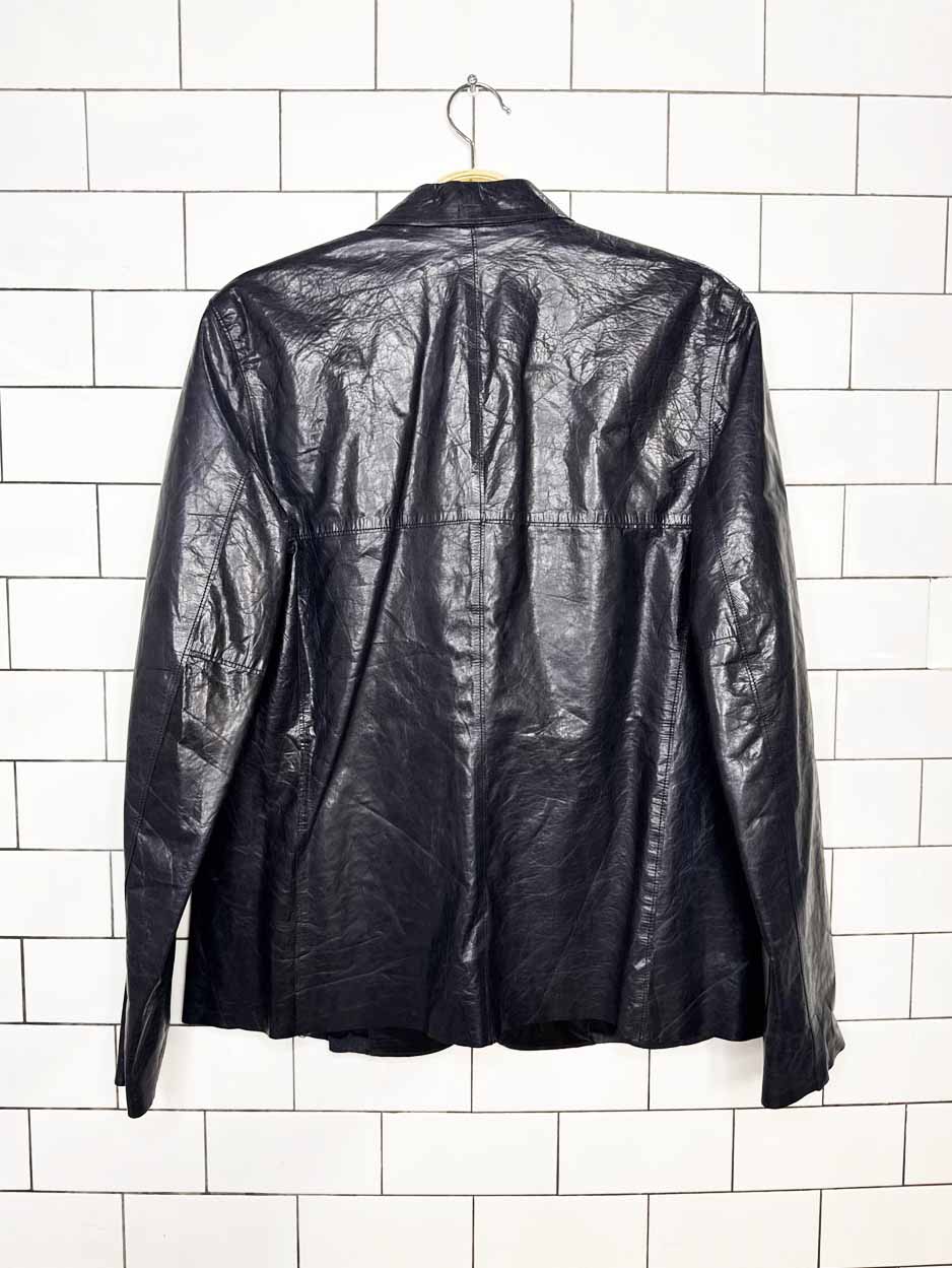 vintage 00s banana republic soft leather light jacket | lambskin