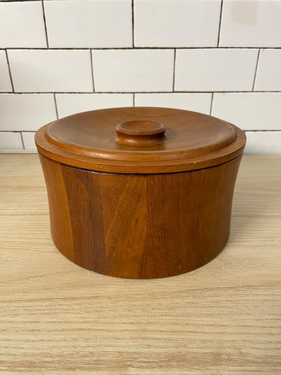 vintage mid - century dansk teak wood ice bucket - good market thrift store