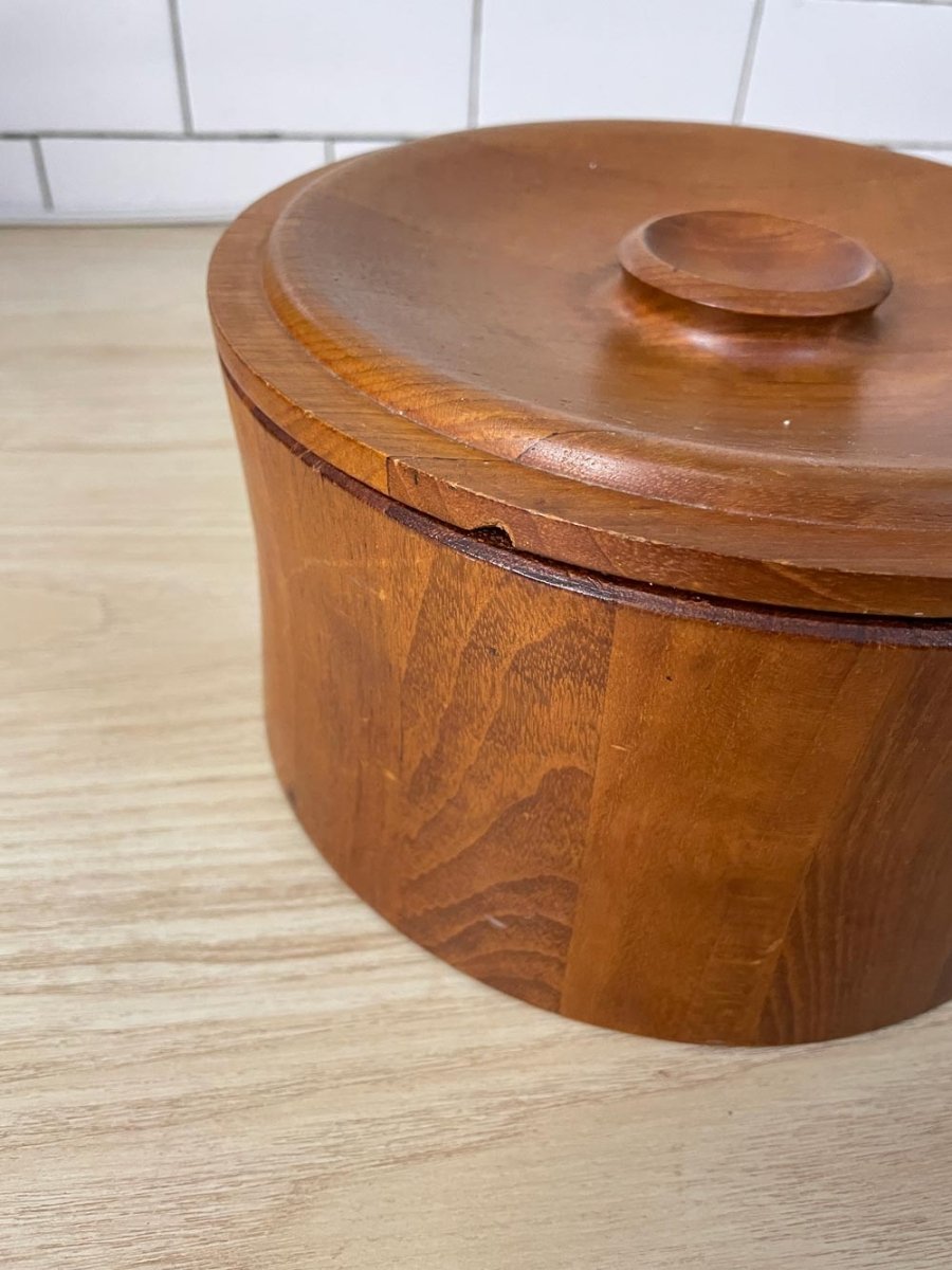 vintage mid - century dansk teak wood ice bucket - good market thrift store