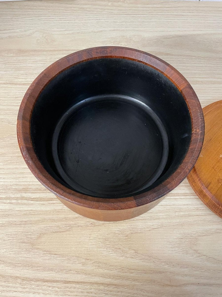 vintage mid - century dansk teak wood ice bucket - good market thrift store