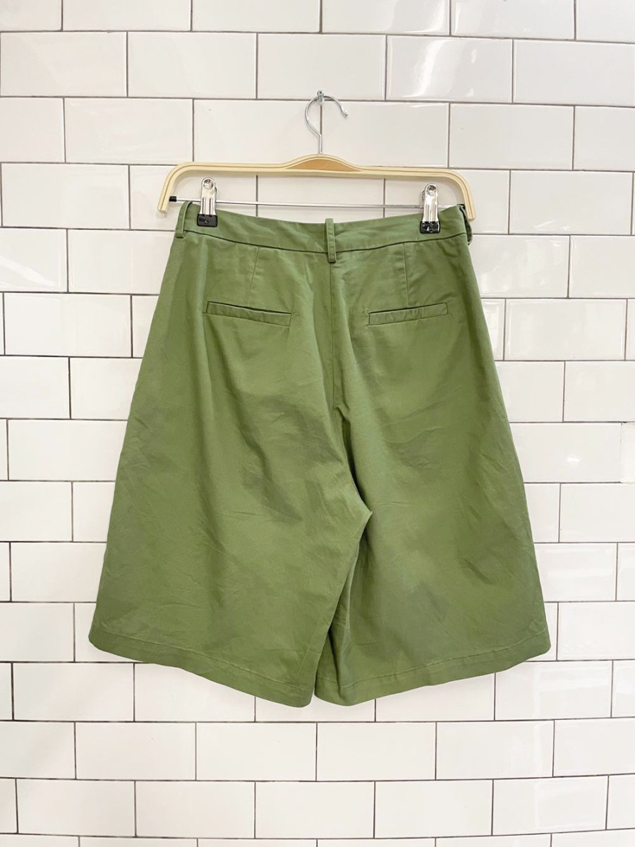 frank and oak pleated long short - good market thrift store