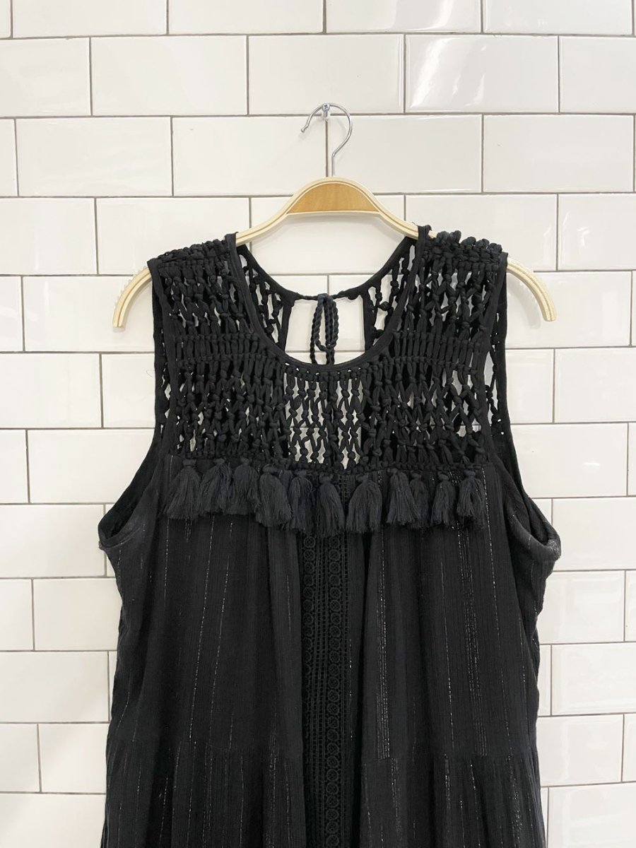 maeve crochet top abilene maxi dress - good market thrift store