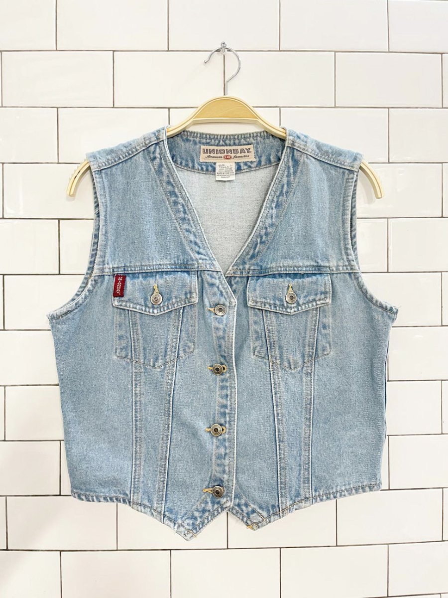 vintage 90s union bay denim vest top - good market thrift store