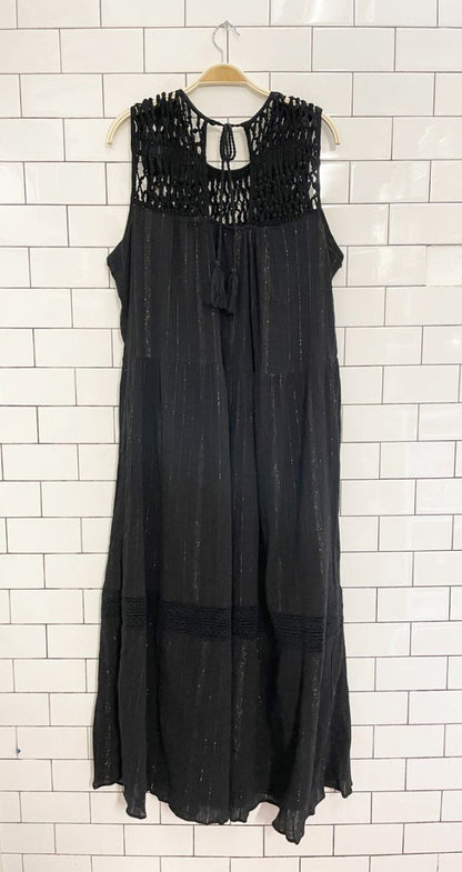 maeve crochet top abilene maxi dress - good market thrift store