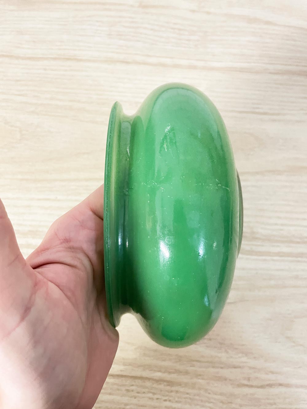 vintage mcm spaceship short vase - good market thrift store