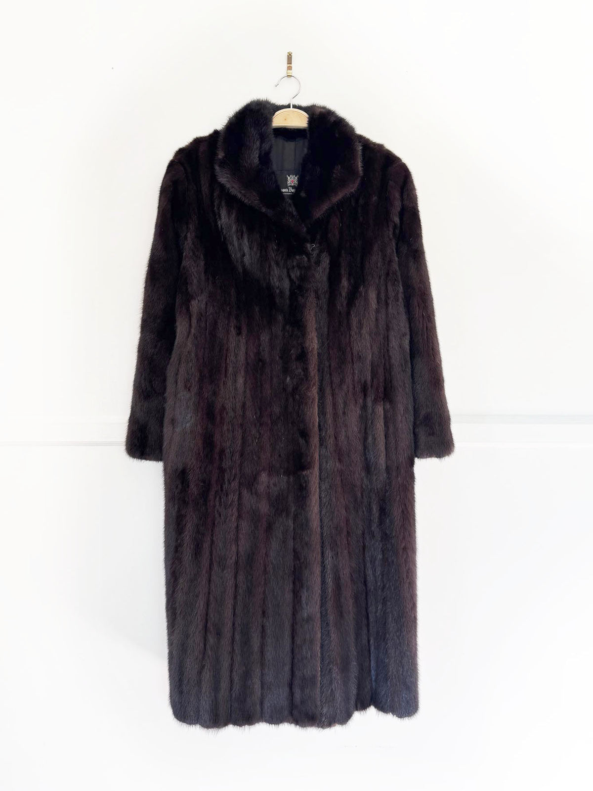 vintage 70s hudson's bay mink fur long coat