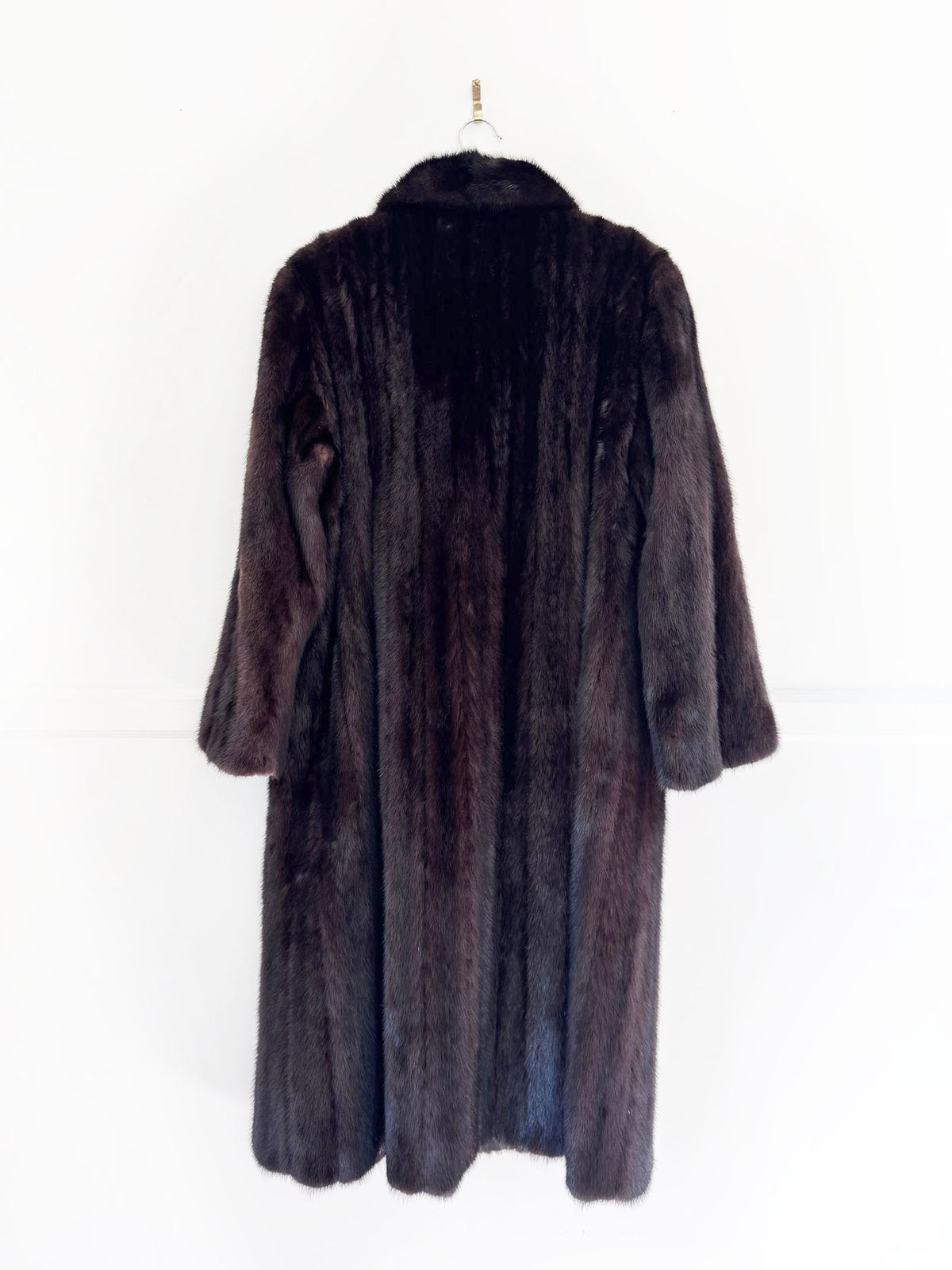 vintage 70s hudson's bay mink fur long coat