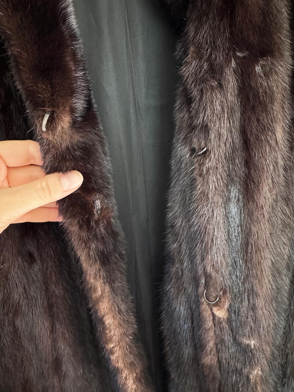 vintage 70s hudson's bay mink fur long coat