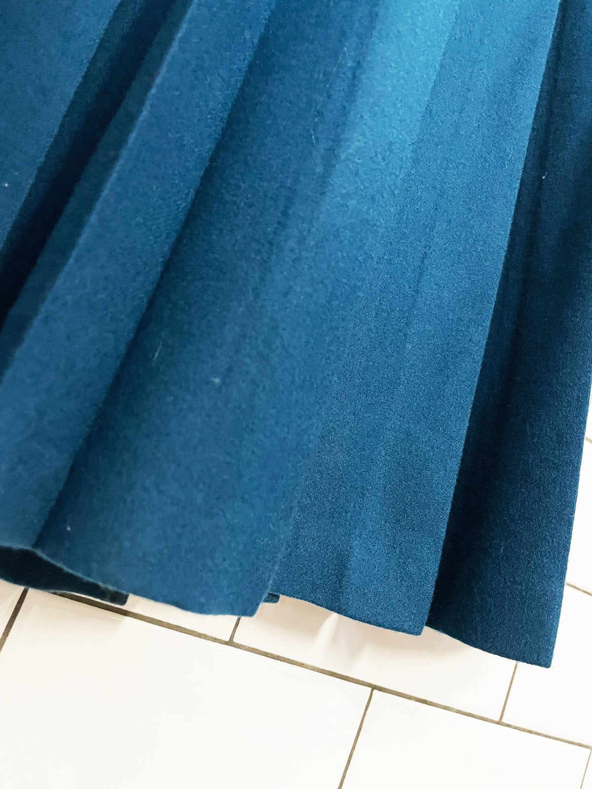 vintage 80s pendleton 100% wool pleated midi skirt  | made in usa