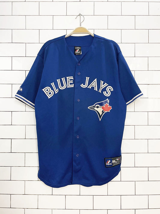 vintage 90s majestic toronto blue jays mlb #5 baseball jersey | made in USA