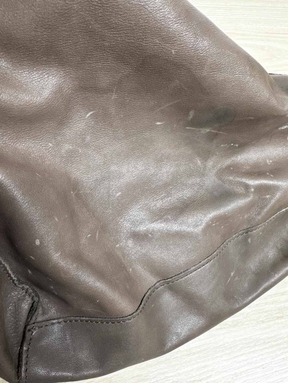 made in Italy soft leather shoulder tote bag