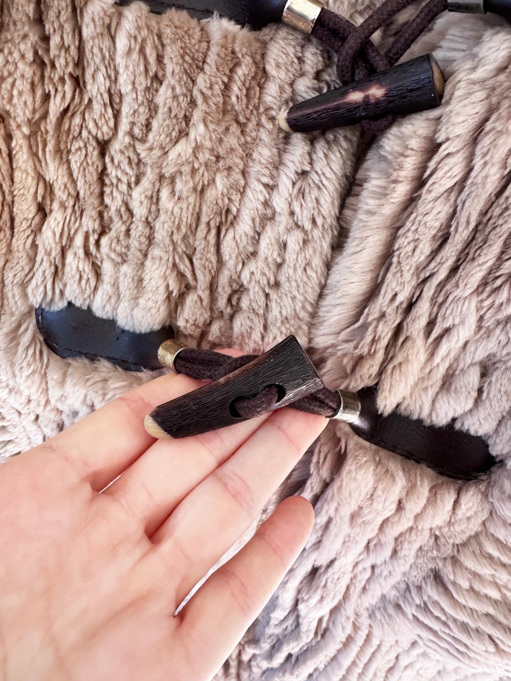 vintage 90s holt renfrew x geoffrey beene shaved mink fur toggle coat