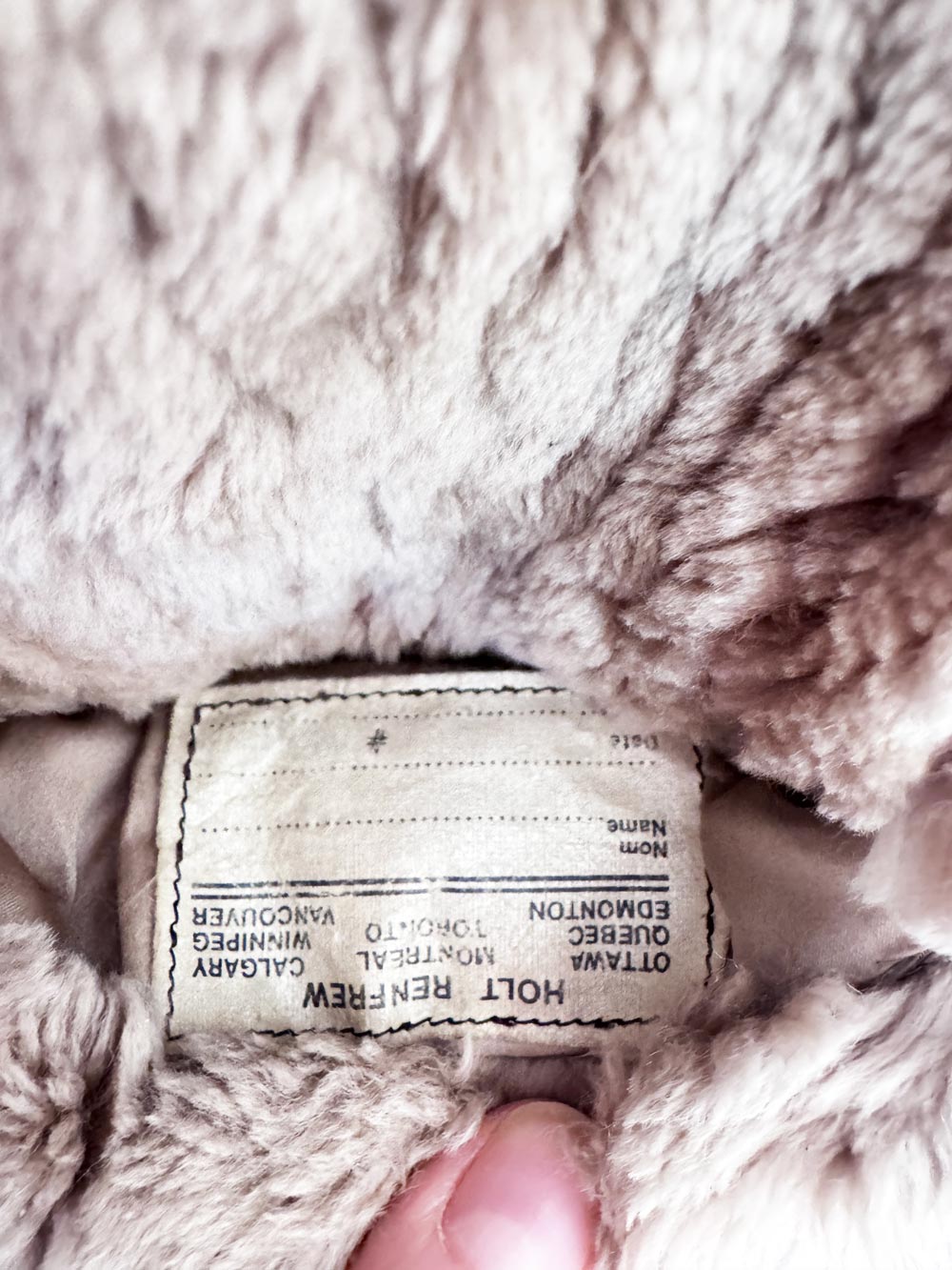 vintage 90s holt renfrew x geoffrey beene shaved mink fur toggle coat