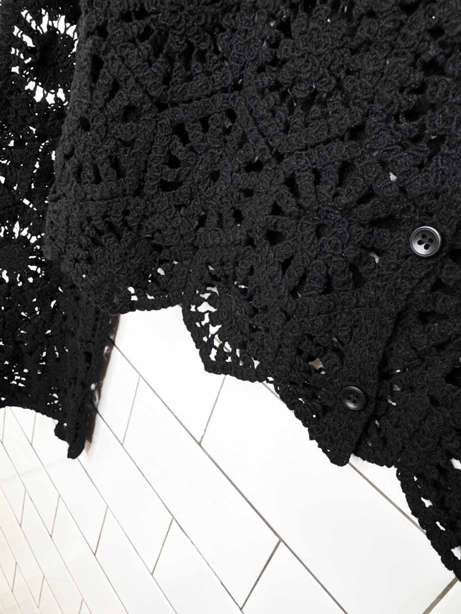 heyson crochet knit full button cardigan
