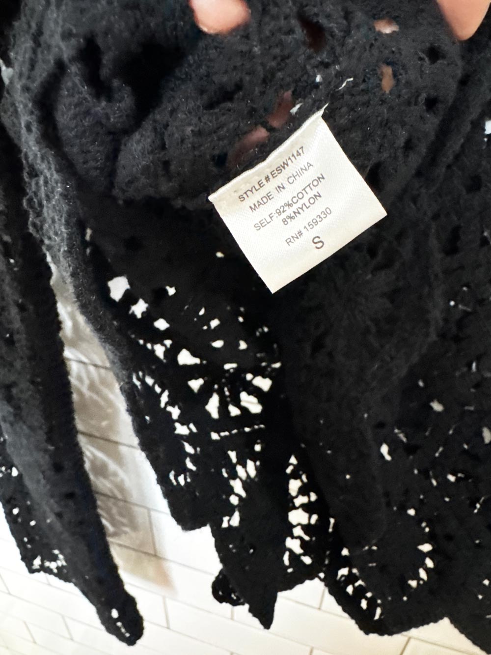 heyson crochet knit full button cardigan