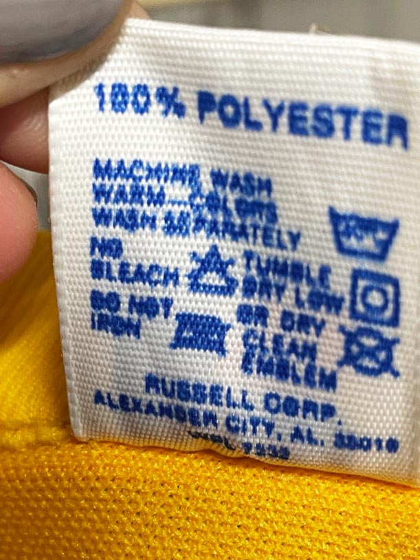 vintage 90s russell football jersey boxy mesh tee