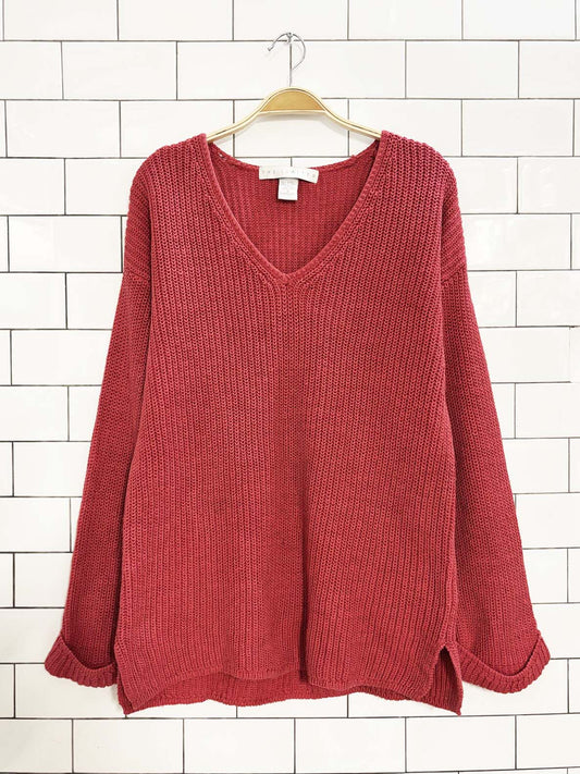 vintage 00s the limited chunky knit v-neck sweater