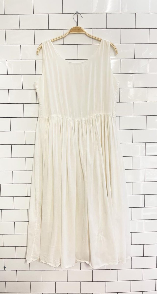 vintage paris connection boho embroidered flowy midi dress | made in india - good market thrift store