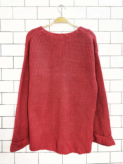 vintage 00s the limited chunky knit v-neck sweater