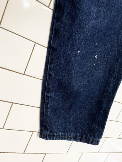 vintage pleated dark wash tapered jeans | made in USA - good market thrift store