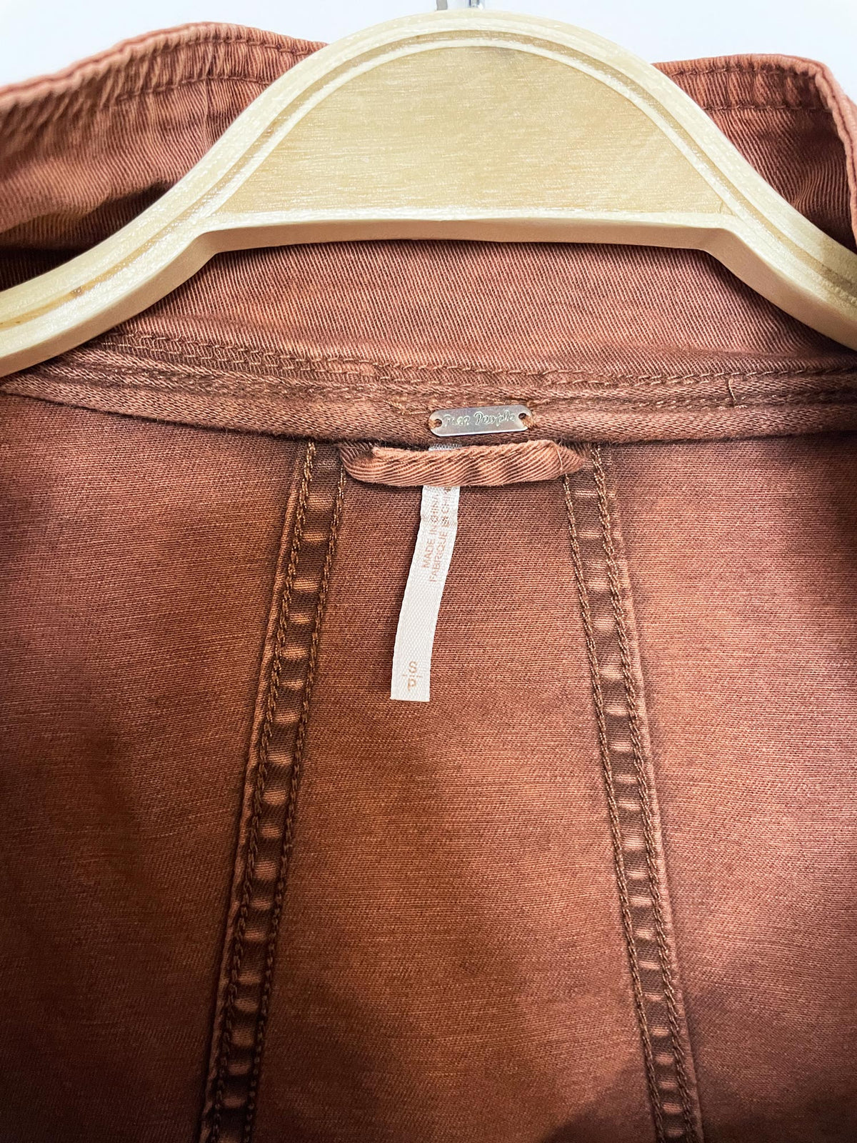 free people collapsing twill raw edge crop jacket