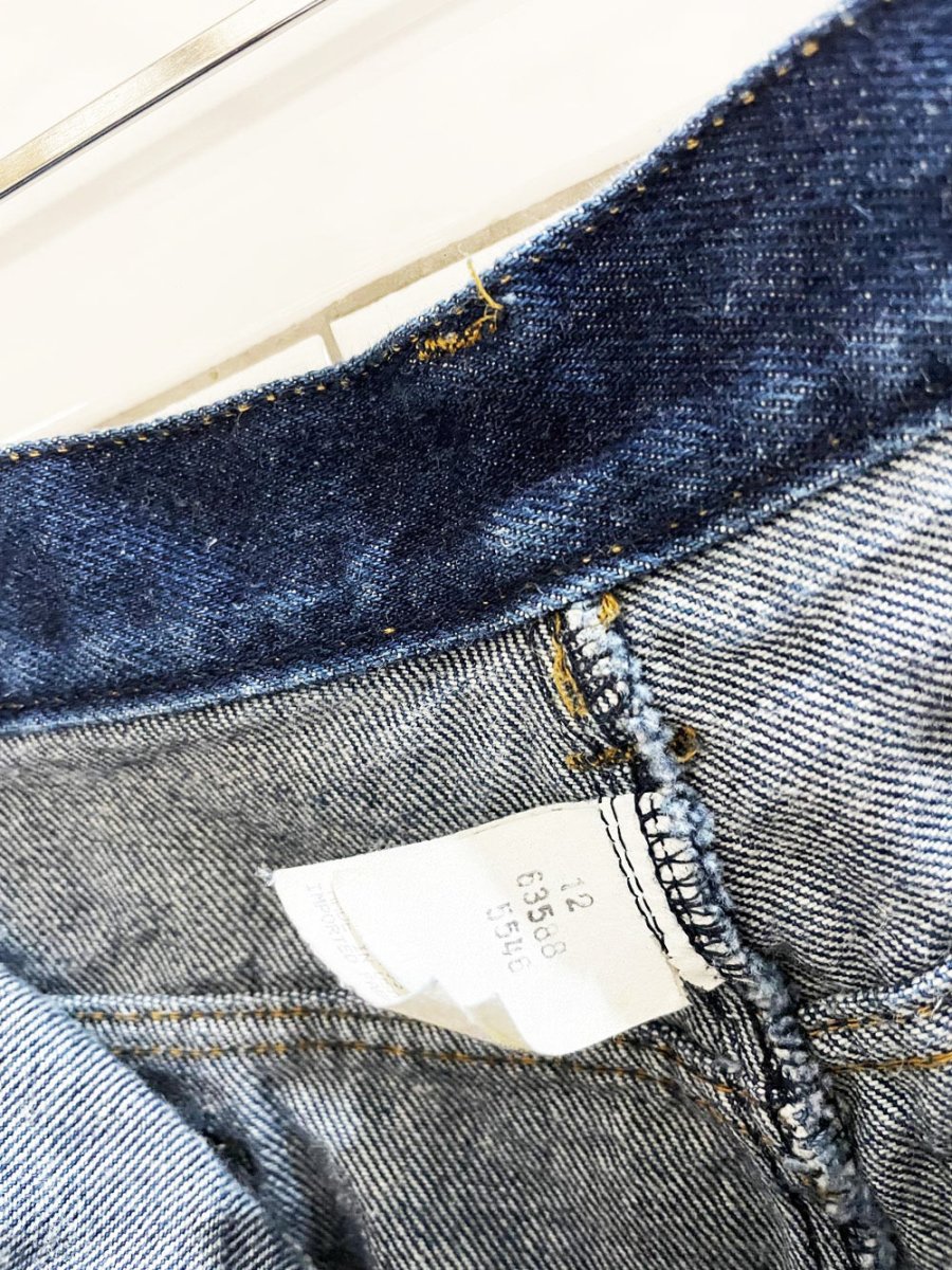 vintage pleated dark wash tapered jeans | made in USA - good market thrift store