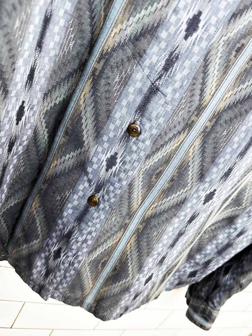 vintage 90s melvyn paul southwestern woven full button shirt