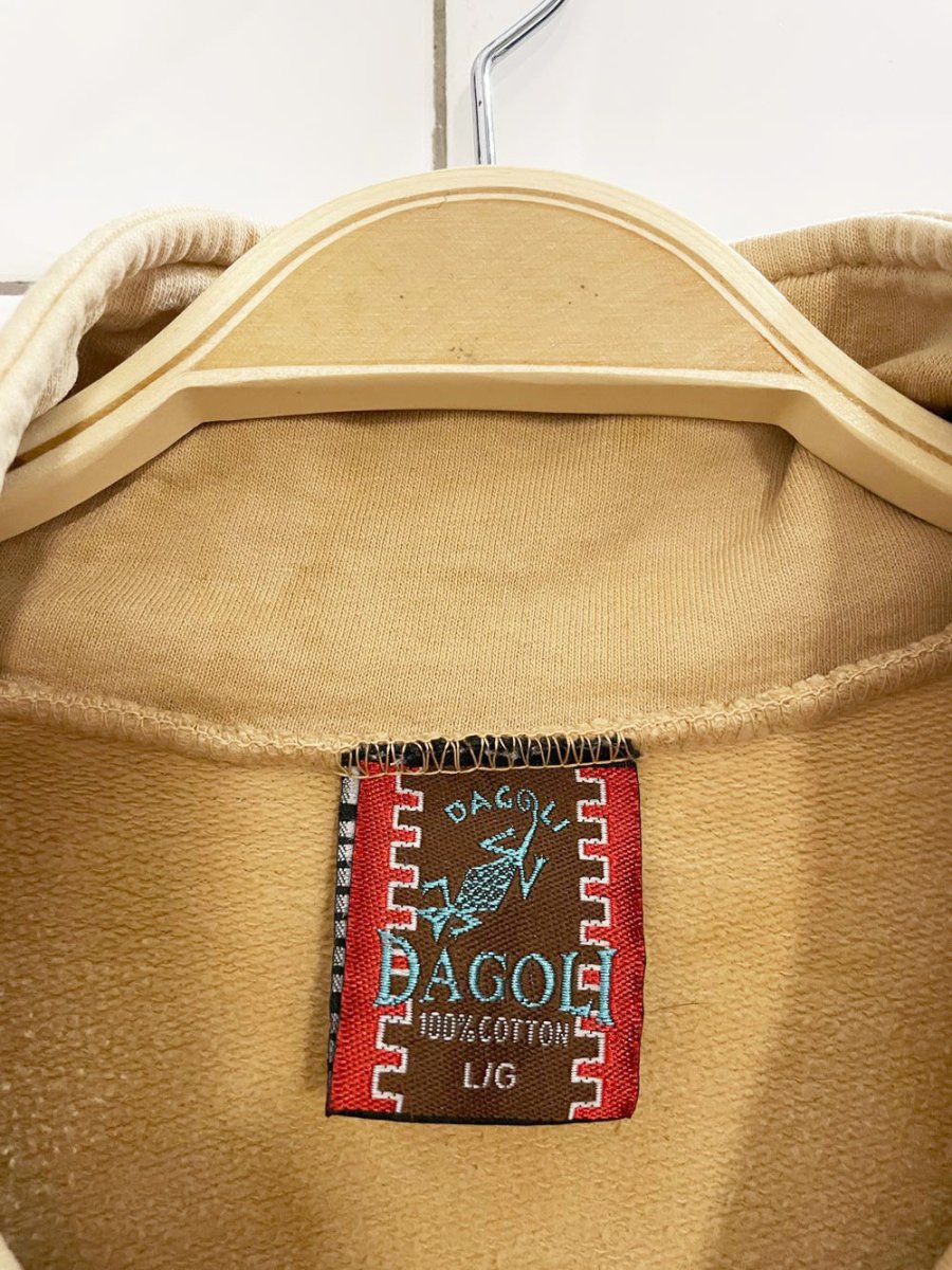 vintage 90s dagoli embroidered lizard full zip sleeveless sweatshirt - good market thrift store