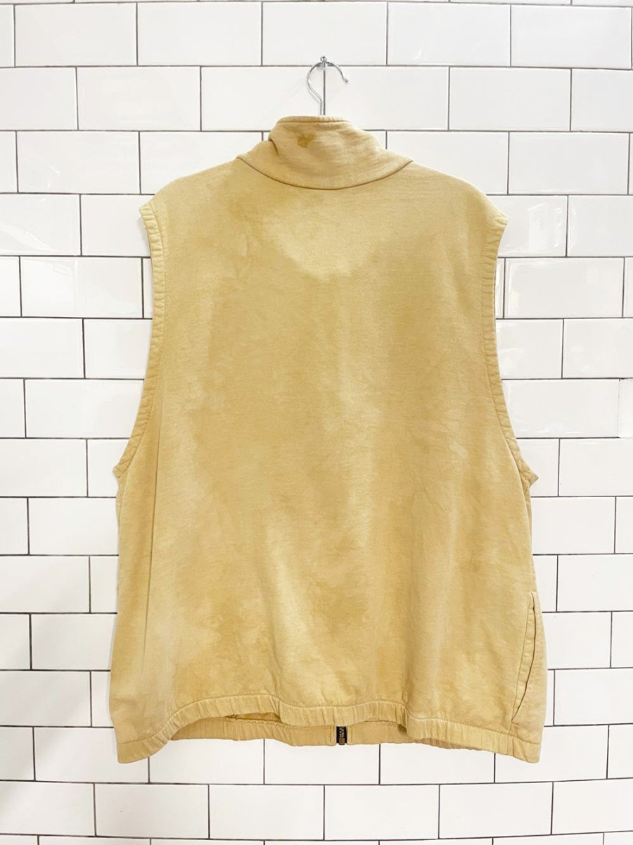 vintage 90s dagoli embroidered lizard full zip sleeveless sweatshirt - good market thrift store