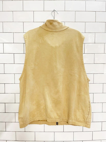 vintage 90s dagoli embroidered lizard full zip sleeveless sweatshirt - good market thrift store