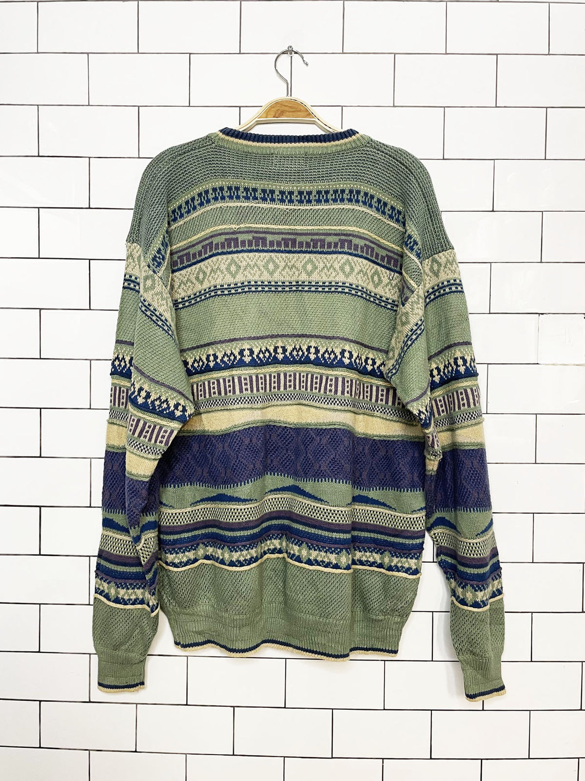 vintage 90s harry rosen textured knit sweater | harry II